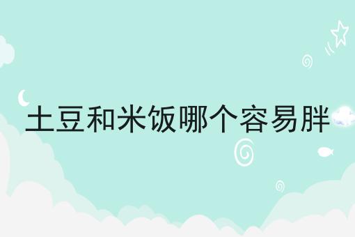 土豆和米饭哪个容易胖