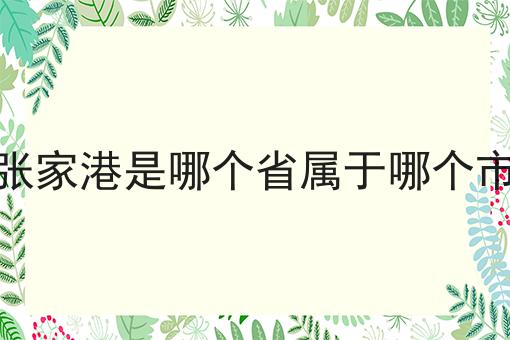 张家港是哪个省属于哪个市