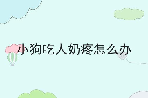 小狗吃人奶疼怎么办